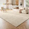 Alfombra Sala de Estar Moderna Estilo Crema Nuevo Lavable Limpiable Dormitorio Alfombrilla de Mesita de Noche Impermeable Gama Alta Alfombrilla para Piso de Sofá