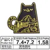 Comércio exterior homens e mulheres Bebê desenho animado patch bordado tecido pasta roupas pasta para passar adesivos traseiros Gato Branco Gato Branco Gato Preto