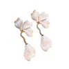 Pendientes Florales Estilo Vacacional para Mujer, Pendientes Únicos y Hermosos, Nuevo Estilo 2026, Lujo Ligero, Elegantes Accesorios de Oreja con Borlas