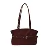 Bolsa Tote Plissada Transfronteiriça para o Trabalho Feminina Inverno 2025 Nova Leve Casual Simples e Requintada Bolsa de Ombro Único