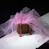 Tela de malla de hilo de niebla de hadas ins, suave, hecha a mano, bricolaje, color sólido, velo de encaje, tela de tul transparente para ropa