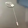 Broche de Bandeja Plana con Tapón de Perla Pasador Largo Accesorios de Joyería Aguja de Una Palabra Corsage Hecho a Mano DIY 9 Pines Oro y Plata