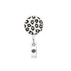 Porta-insignia retráctil con clip trasero para cachorro, patrón de impresión de cristal transfronterizo, llavero de identificación, broche redondo para tarjeta de identificación