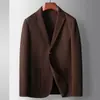Traje Casual para Hombre 2026 Otoño e Invierno Lujo Ligero Negocios Chaqueta de Punto de un Solo Botón para Hombres Jóvenes y de Mediana Edad