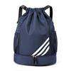 Mochila con cordón y bolsillo con correa, gran capacidad, impermeable, para entrenamiento de baloncesto, deportes, viajes, equipo de fútbol, zapatillas, bolsa de almacenamiento