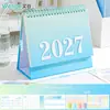 Nuevo calendario de escritorio con diseño degradado Nai Fu 2027 de Wengu, calendario de escritorio para estudiantes y planificación de oficina