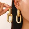 Gargantilla cruzada para mujer, cadena gruesa geométrica, cadena de clavícula, joyería de cuello corto, cadena de cuello de cuerda de cuero marrón simple