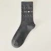 Calcetines de Punto Fair Isle de Longitud Media para Mujer, Estilo Nuevo Otoño e Invierno, Calcetines de Algodón Blancos con Lazo de Corazón y Rizo, Estilo Coreano con Zapatos y Calcetines Birkenstock