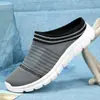 Sandalias de Malla Gruesa de Verano para Pareja, Casuales, sin Tacón, Medias Zapatillas para Mujer, Malla Hueca, Punta Redonda, Zapatillas de Mujer