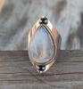 Wecheng deseja AliExpress Hot Sale Retro Moonstone Anel Europeu e Americano Moda Punk Estilo Jóias