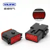 Conector à prova d'água para carro Dechi DT04-2P-CE02 DT04-08PA-CE02 preto com plugue padrão E