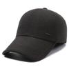 Sombrero de protección para los oídos para hombres de mediana edad y ancianos para otoño e invierno, gorra de béisbol casual cálida gruesa con forro polar, gorro frío a prueba de viento