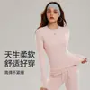Calidez Invernal Comercio Exterior Transfronterizo Terciopelo Shu Fu Cuello Redondo Manga Larga Camiseta Hombro Normal Corte Ajustado Top Versátil para Mujer Capa Interior Capa Base