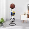 Suporte de Basquete de Ferro Forjado Sala de Estar Prateleira de Armazenamento Multicamadas Rack de Exibição de Basquete e Futebol Rack de Decoração para Equipamentos Esportivos Suporte de Basquete Doméstico Armazenamento