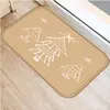 Felpudo Navideño para el Hogar con Estampado de Árbol de Navidad, Felpudo para Puerta de Sala de Estar