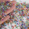 Cuentas de tubo H de color mágico de 2 mm cuentas cosidas a mano cuentas sueltas diy hecho a mano material de cuentas de arroz de vidrio chapado en color accesorios de joyería al por mayor