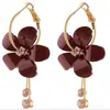 B435 novo coreano acrílico zircão borla brincos círculo brincos transparentes brincos de girassol brincos