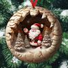 Papai Noel pingente acrílico Papai Noel árvore de Natal pendurado parede pendurado festa pendurado decoração de Natal pendurado