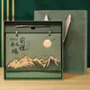 Calendário de Mesa em Couro 2026 High-End Personalizado para Escritório Desktop Criativo Calendário 2026 Ano do Cavalo Calendário de Mesa Caixa de Presente Personalizado