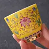 Caneca Mestra Esmaltada Menina Pequena Pastel Cerâmica Kung Fu Conjunto de Chá Xícara de Chá Xícara de Chá Xícara de Chá Lembrança Atacado