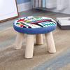 Banco Bajo de Madera Maciza Taburete para Cambiarse los Zapatos Mesa de Centro para Sala de Estar Taburete para Sofá Taburete de Regalo de Elogio Taburete Redondo que Genera Cabello Taburete Pequeño para el Hogar