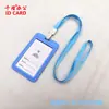 Portatarjetas de Trabajo de Plástico Transparente Vertical de Doble Cara Lanyard para Insignia de Trabajo Portainsignia de Identificación de Estudiante Color Venta Directa de Fábrica