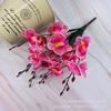 Fornecimento de fábrica flor de simulação 5 garfos impressão em seda Phalaenopsis orquídea dançante flor projeto de casamento decoração planta verde atacado