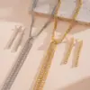 Collar de Borla Nudo Multicapa Incrustado de Diamantes Estilo Europeo y Americano, Cadena para Clavícula de Moda Personalizada Transfronteriza, Collar de Lujo Ligero y de Alta Gama para Mujer