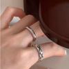 Anillo Lingge de estilo antiguo con letras, ligero, de lujo, de alta gama, retro, industrial, ajustable, nuevo producto.