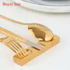 Estante para palillos 304 Brics Cuchara pública Tenedor Estante para palillos Suministros creativos para hotel Montaje de restaurante Soporte para palillos logo