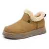 Zapatos de Mujer para Invierno 2025, Nuevos, Venta Cruzada Dropshipping, con Forro de Felpa para Calidez, Zapatos de Algodón Estilo Old Beijing con Suelas Gruesas y Antideslizantes, Botas de Nieve para Mujer