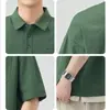 Roupas Masculinas Shanggu 2026 Verão Novo Estilo Japonês Tendência Casual Camisa Polo Corte Solto Bordada Versátil Manga Curta Modelo Masculino