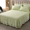Capa de Saia de Cama de Marca, Colcha, Saia de Cama, Novo Modelo 2024, Peça Única, Algodão Puro, Lençol de Cama 100% Algodão com Saia