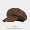 Boina negra retro literaria estilo japonés para mujer, casual y versátil, con un look chic que hace que el rostro parezca más pequeño, con un diseño octagonal en forma de nube.