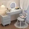 Tocador estilo crema, mueble de almacenamiento minimalista moderno, mesita de noche, tocador de maquillaje, escritorio integrado, tocador de maquillaje extensible 2025