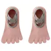 Calcetines de Yoga de Cinco Dedos, Antideslizantes, Especiales para Entrenamiento Profesional de Pilates para Mujer, Estilo Primavera y Otoño, Calcetines Especiales de Dedos Divididos para Deportes de Interior y Fitness