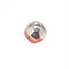 Plata Esterlina S925 Plata Lisa Sólida Irregular Facetada Espaciador Redondo Cuerda Trenzada a Mano Cadena Collar Accesorios Hechos a Mano DIY