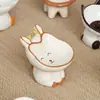 Cuenco de Cerámica para Gato, Cuenco para Comida de Perro, Cuenco Antideslizante con Borde Inclinado, Previene el Acné Felino, Antiderrames, Lindo Cuenco para Gato, Protege la Columna Cervical, Uso en Mesa