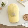 Boné de Baseball Bordado de Gato Estilo Coreano, Versátil e Emagrecimento Facial, Chapéu Casual de Verão para Uso Externo com Proteção Solar para Mulheres