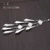 Semilla de Sésamo Flor de Campana Flor de Campana DIY Estilo Antiguo Adornos de Plata Imitación Accesorios con Colgante de Borla Tocados para Minorías Étnicas Ropa