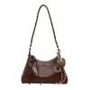 Bolsa de Axila Feminina Estilo Retro Coreano de Luxo Leve Outono 2026 Versátil Casual Estilo Trabalho Ombro Único Transversal