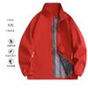 Gola única Rush Roupas Roupas de trabalho personalizadas Cor sólida À prova de vento Impermeável Jaqueta de trabalho fina Corta-vento para esportes em grupo