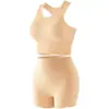 Conjunto de Sutiã Esportivo Fitness Yoga Corrida Pequeno Colete Nude Apertado Conjunto à Prova de Impacto Atacado