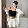 Camisole Estilo Pure Wish Tomara-que-caia Top Interno Slim-fit Top para Usar por Cima Confortável Respirável Faixa para o Peito Sutiã com Bojo Fixo Sem Costura