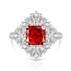 Lo más vendido de TikTok: Anillo Real con Piedras Preciosas de Corte Iridiscente, Diamante de Alto Carbono Ultra Brillante, Chapado en Oro Real, Estilo Vintage, Entrega en Transmisión en Vivo