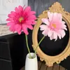 Gerbera flor artificial de un solo tallo Margarita africana margarita estilo fresco flor falsa decoración suave para el hogar flor de seda para fotografía