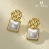 Aretes Love Eye Jewelry Cuadrados Suaves y Elegantes, Aretes Versátiles Frescos y Sofisticados, Aretes Casuales Simples y Exquisitos