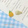 Aleación de Hierro Esmaltado Aceite Goteando Naranja Fresa Cereza Piña Ordinaria Lichi Colgante Colgante DIY Material para Pulsera Collar