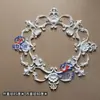 Abajur de Gesso Estilo Francês, Base de Lustre para Sala de Estar, Material de Decoração de Teto, Placa Redonda de Combinação de Mosaico Europeu