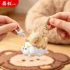 Gato Cachorro Fofo Soneca Chaveiro Magnético Par de Casal Adesivo Figura Pingente Melhor Amigo Charme de Bolsa Pequeno Presente